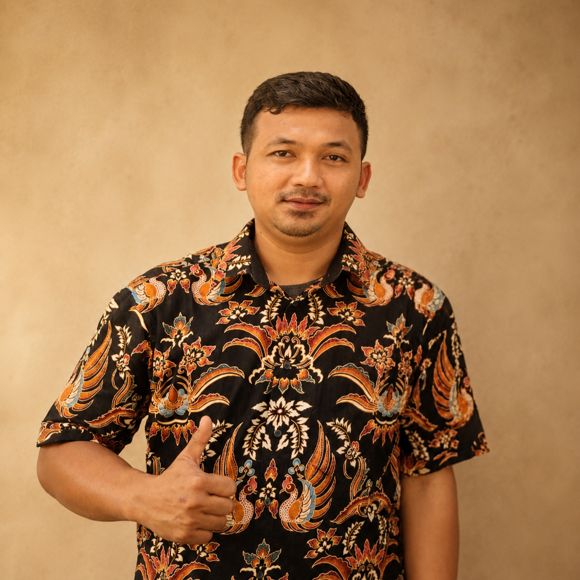 Mas Afrizal sedang memproduksi roti